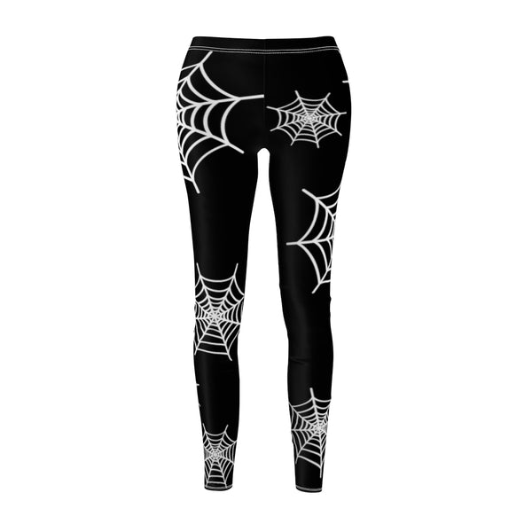 Black spiderweb leggings