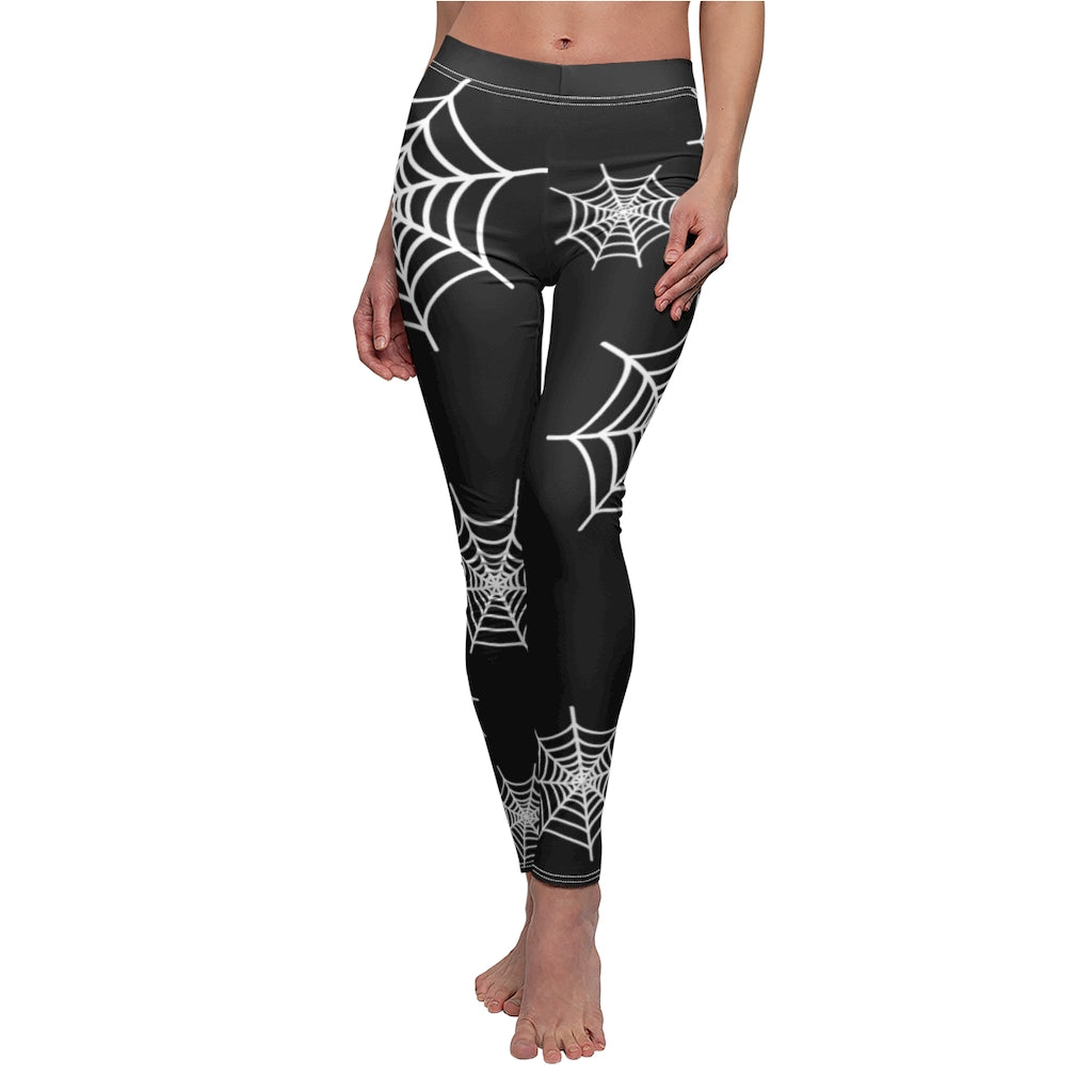 Black spiderweb leggings